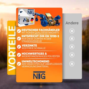 Produktbild für Spanngurt NTG blau, mit Airline-Fitting &amp; Ratsche