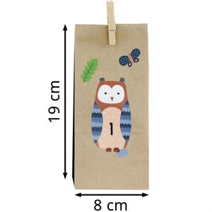 Produktbild für Adventskalender Papierdrachen Waldtiere