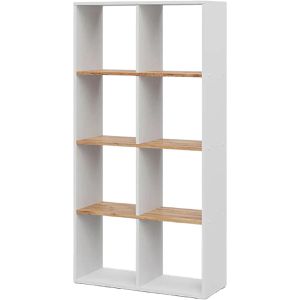 Produktbild für Bücherregal Vicco Scutum, weiß / eiche