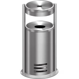 Produktbild für Aschenbecher Kerkmann tec-art E, silber, für Outdoor