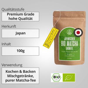 Produktbild für Matcha Monte-Nativo Grünteepulver in Premium Grade, BIO