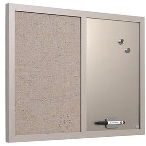 Produktbild für Kombitafel Bi-Office Lavander, 2 in 1, beige / silber