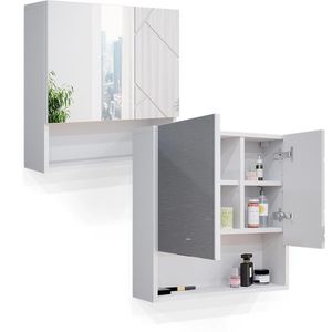 Produktbild für Spiegelschrank Vicco Irma, weiß hochglanz