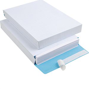 Faltentaschen Mailmedia C4, weiß / blau
