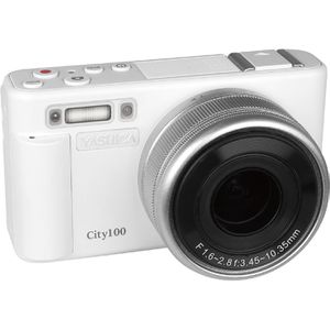 Produktbild für Kompaktkamera Yashica City 100 weiß, mit 2,8 Zoll Display