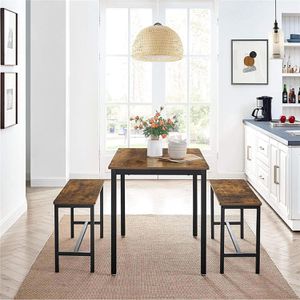 Produktbild für Esstisch Vasagle KDT070B01, braun, 3-teilig