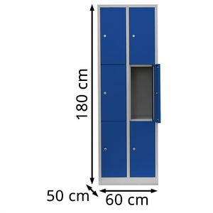 Produktbild für Schließfachschrank Lüllmann 520321, blau