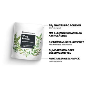 Produktbild für Proteinpulver natural-elements Whey Protein, 1 kg