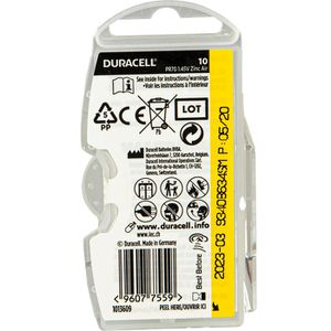 Produktbild für Hörgerätebatterie Duracell Easy Tab 10