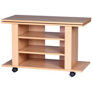 Produktbild für TV-Rack Wohnling Oregon, buche, mit Rollen
