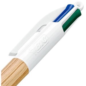 Produktbild für Vierfarbkugelschreiber Bic 4 Colours Wood Style