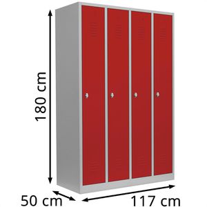 Produktbild für Spind Lüllmann 510144, rot