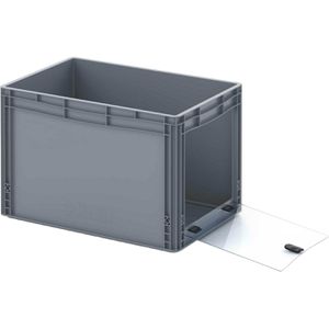 Produktbild für Eurobox AUER EG SKS 64/42 HG, grau, mit Acrylglas-Sichtklappe
