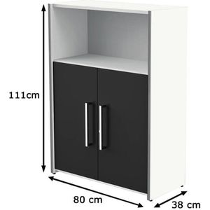 Produktbild für Kombischrank Kerkmann start up, anthrazit / weiß