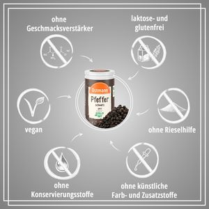 Produktbild für Pfeffer Ostmann ganze Körner, schwarz