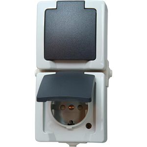 Produktbild für Steckdose Kopp Nautic, IP44, Aufputz