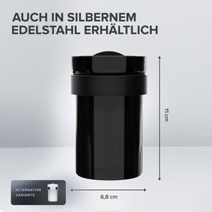 Produktbild für Zahnputzbecher ovimar Engeloya, aus schwarzem Glas