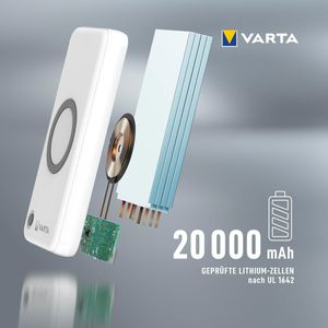 Produktbild für Powerbank Varta Wireless 57909, 20000mAh