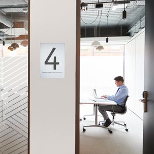 Produktbild für Türschild SignSystems NA5014, New Age, silber