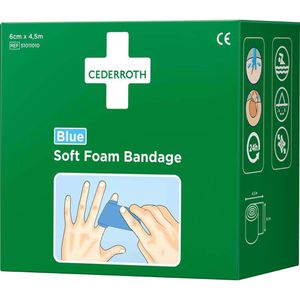Produktbild für Pflaster Cederroth Soft Foam Bandage, blau, 1 Rolle