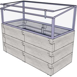 Produktbild für Hochbeet Juwel Timber Kombi-Set 20478, Kunststoff