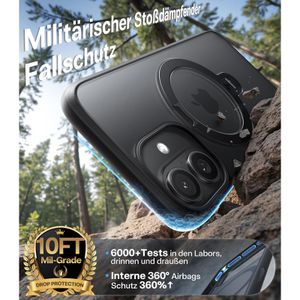 Produktbild für Handyhülle Torras Ostand Spin Series, MagSafe, schwarz