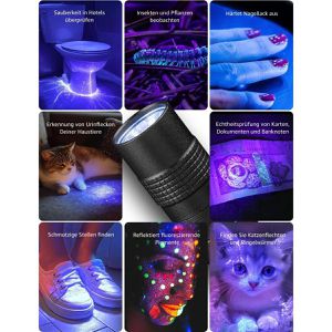 Produktbild für UV-Taschenlampe Lepro mit LED, 13,2 cm