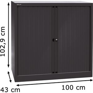 Produktbild für Rollladenschrank Bisley ET410102S, aus Metall