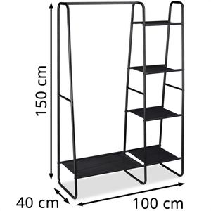 Produktbild für Garderobenständer Relaxdays 10028912, schwarz