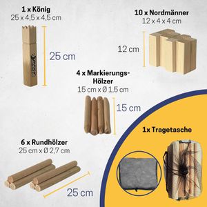 Produktbild für Wikinger-Schach Best-Sporting Nordmann-Spiel, aus Kiefernholz
