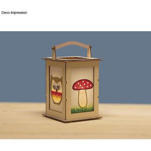 Produktbild für Laterne Rayher 64644505, Holzlaterne Basic, braun, indoor