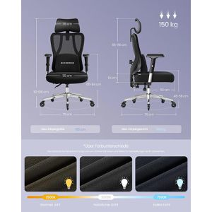 Produktbild für Bürostuhl Songmics OBN067BH01