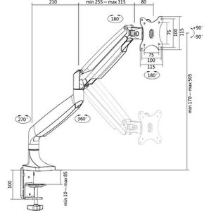 Produktbild für Monitorhalterung LogiLink BP0042, Monitor Arm