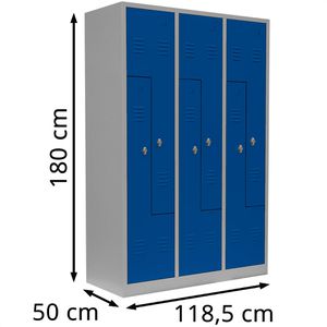 Produktbild für Spind Lüllmann 525121, Z-Spind, blau