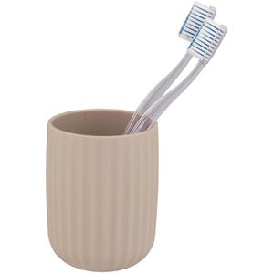 Produktbild für Zahnputzbecher Wenko Agropoli, beige, aus Kunststoff