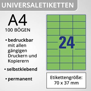 Produktbild für Universaletiketten Zweckform 3450, grün