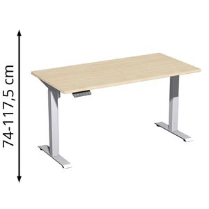 Schreibtisch Geramöbel Elevate Home, ahorn / silber
