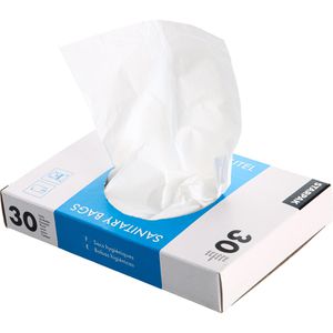 Produktbild für Hygienebeutel Papstar 12293, weiß, Folie