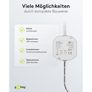 Produktbild für LED-Trafo Goobay 59575, IP67 wasserdicht für außen
