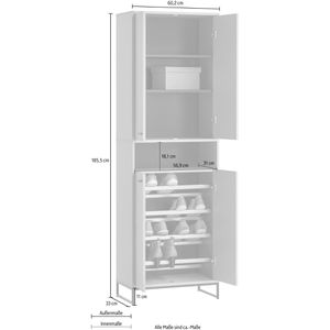Produktbild für Schuhschrank Schildmeyer Janne, 701784, schwarz