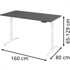 Produktbild für Schreibtisch Böttcher-AG Base Lite, graphit / weiß