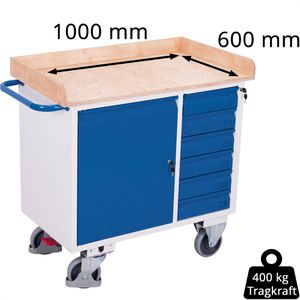 Produktbild für Werkstattwagen VARIOfit sw985.003, Tragkraft 400kg