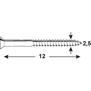 Produktbild für Holzschrauben Connex KY3062512, Messing