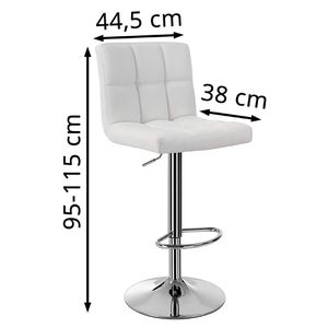 Produktbild für Barhocker Songmics LJB64W, drehbar mit Lehne