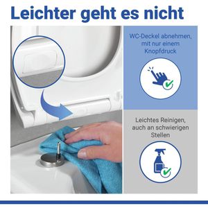 Produktbild für WC-Sitz Wenko Rieti 22882100, oval, aus Duroplast