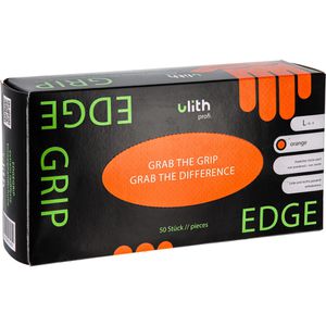 Produktbild für Einmalhandschuhe Ulith Profi Edge Grip, orange, 50 Stück