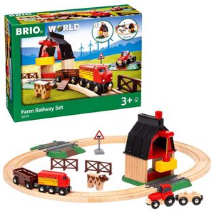 Spielzeugeisenbahn BRIO 33719 Bahn Bauernhof Set