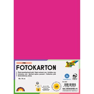 Folia Fotokarton 6123, 50 x 70 cm, pink, 300g/m², 10 Blatt