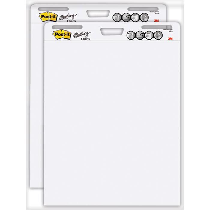 Postit FlipchartPapier Meeting Chart MC559, blanko, selbsthaftend, 63