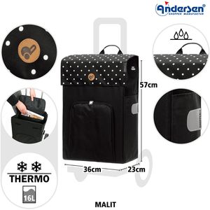 Produktbild für Einkaufstrolley Andersen Quattro Shopper Malit, klappbar
